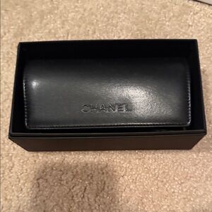 Chanel Black Leather Sunglasses Case
